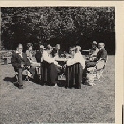 Shorty Keeble left, Tony Chamberlain 4th left - somebody's wedding