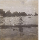 Sue Pilley Canoeing with the Vikings on the Thames at Walton